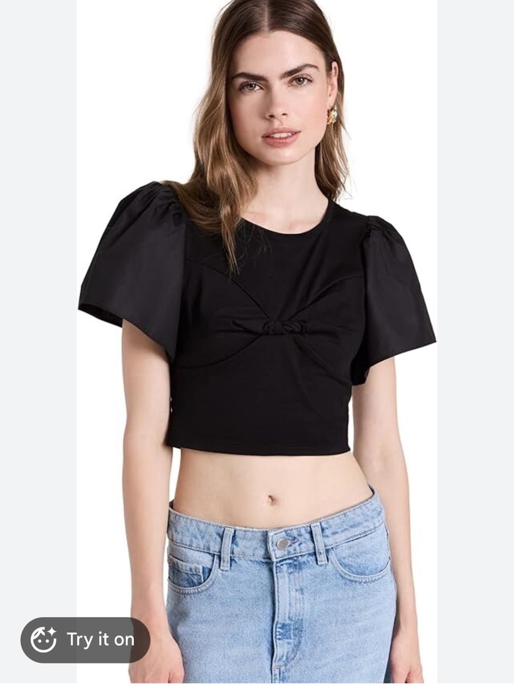 EN SAISON LETTRES CROP TOP - BLACK - Size S - Picture 1 of 6